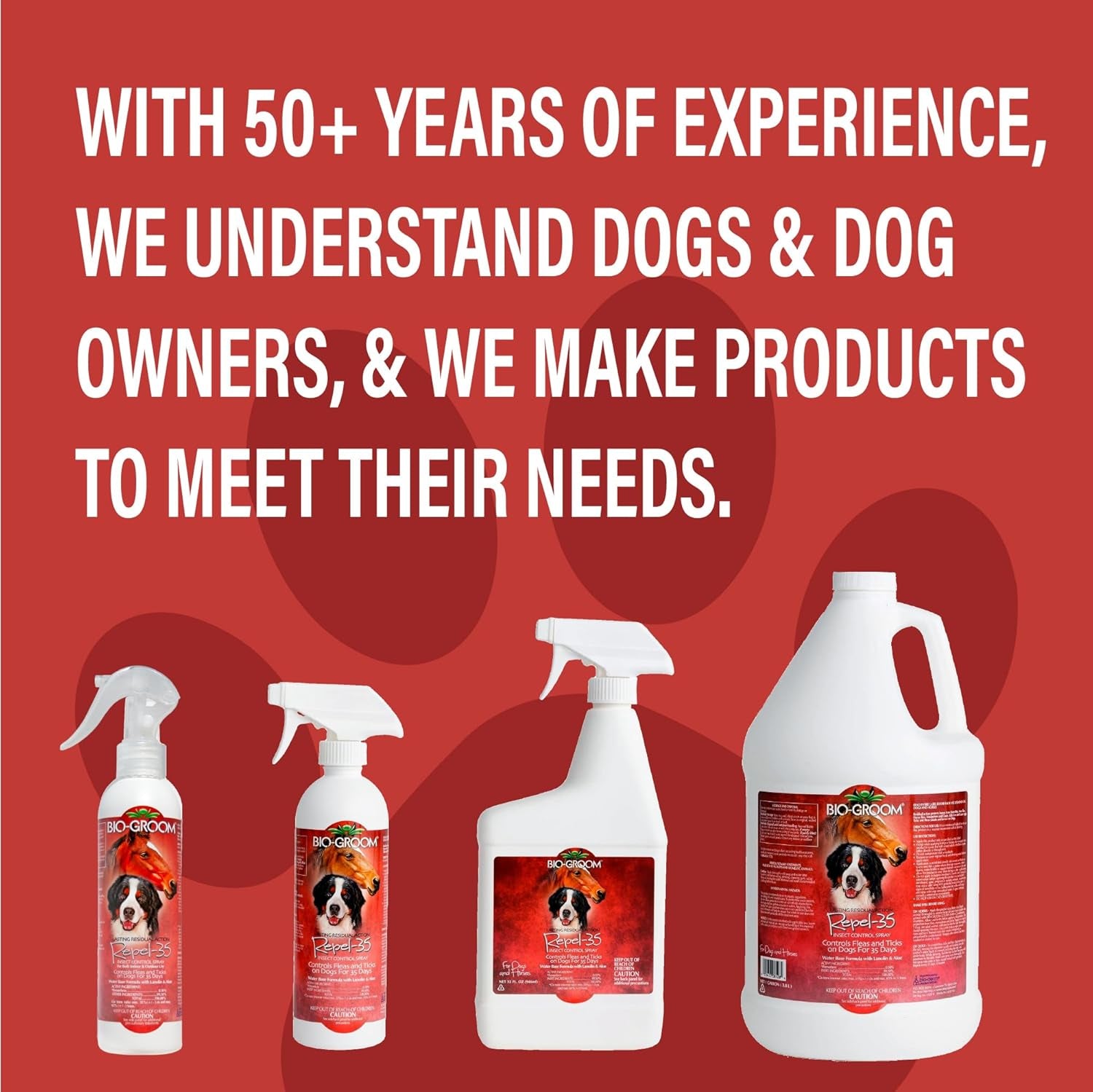 Repel-35 Flea & Tick Dog Spray - Flea and Tick Prevention for Dogs, Cat Flea Treatment, Cruelty-Free, Made in USA, Natural Tick Repellent, Fly Spray for Horses - 16 Fl Oz 1-Pack