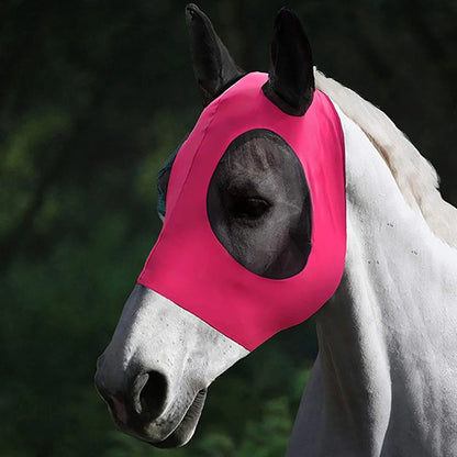 1Pc Anti-Fly Mesh Equine Mask Horse Mask Stretch Bug Eye Horse Fly Mask with Covered Ears Horse Fly Mask Long Nose with Ears