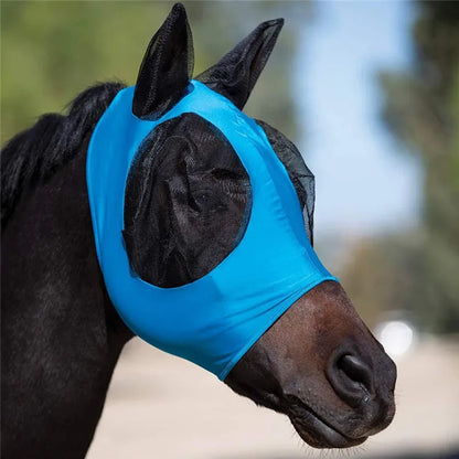 1Pc Anti-Fly Mesh Equine Mask Horse Mask Stretch Bug Eye Horse Fly Mask with Covered Ears Horse Fly Mask Long Nose with Ears