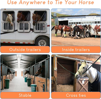 Horse Tie Ring, 4 Sets Horse Tack and Supplies, Stainless Steel Safe Horse Acces