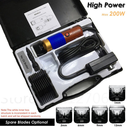 Professional 200W High Power Pet Hair Trimmer Dog Cutter Cat Haircut Grooming Kit Dogs Clipper Shaver Machine for Horse Animals