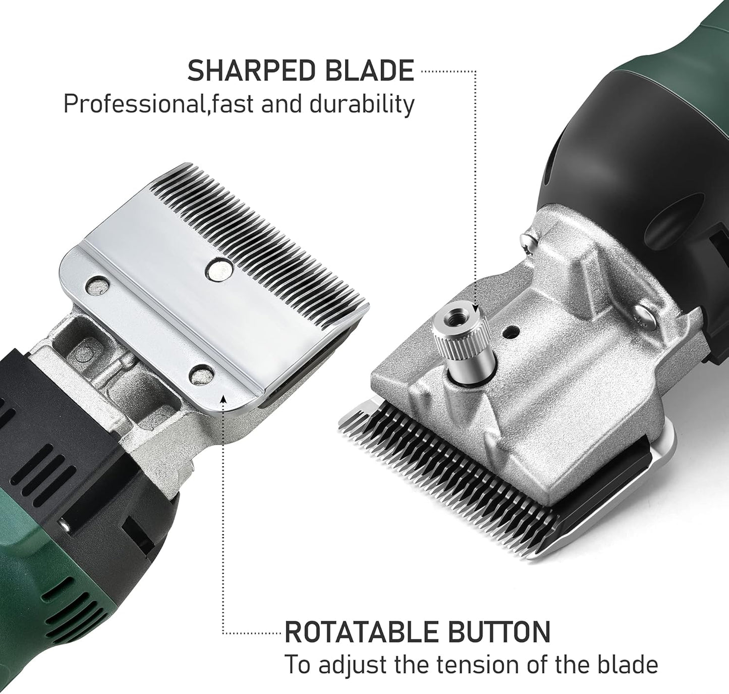 Horses Clippers,500W Professional Horse Clippers Heavy Duty Body Clipping, Sheep Shears for Dogs, Horse, Cattle, Farm Livestock Pet Grooming