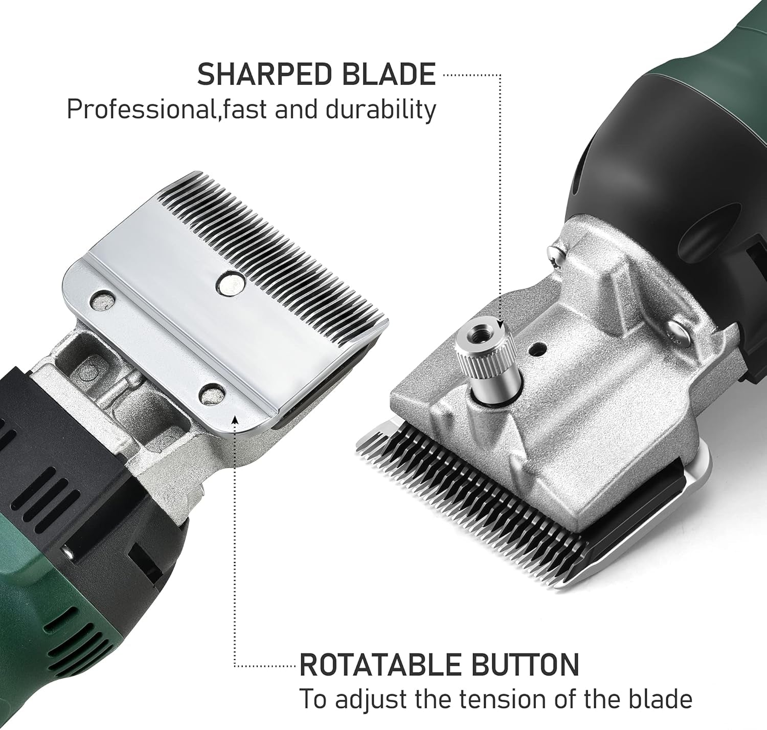 Horses Clippers,500W Professional Horse Clippers Heavy Duty Body Clipping, Sheep Shears for Dogs, Horse, Cattle, Farm Livestock Pet Grooming